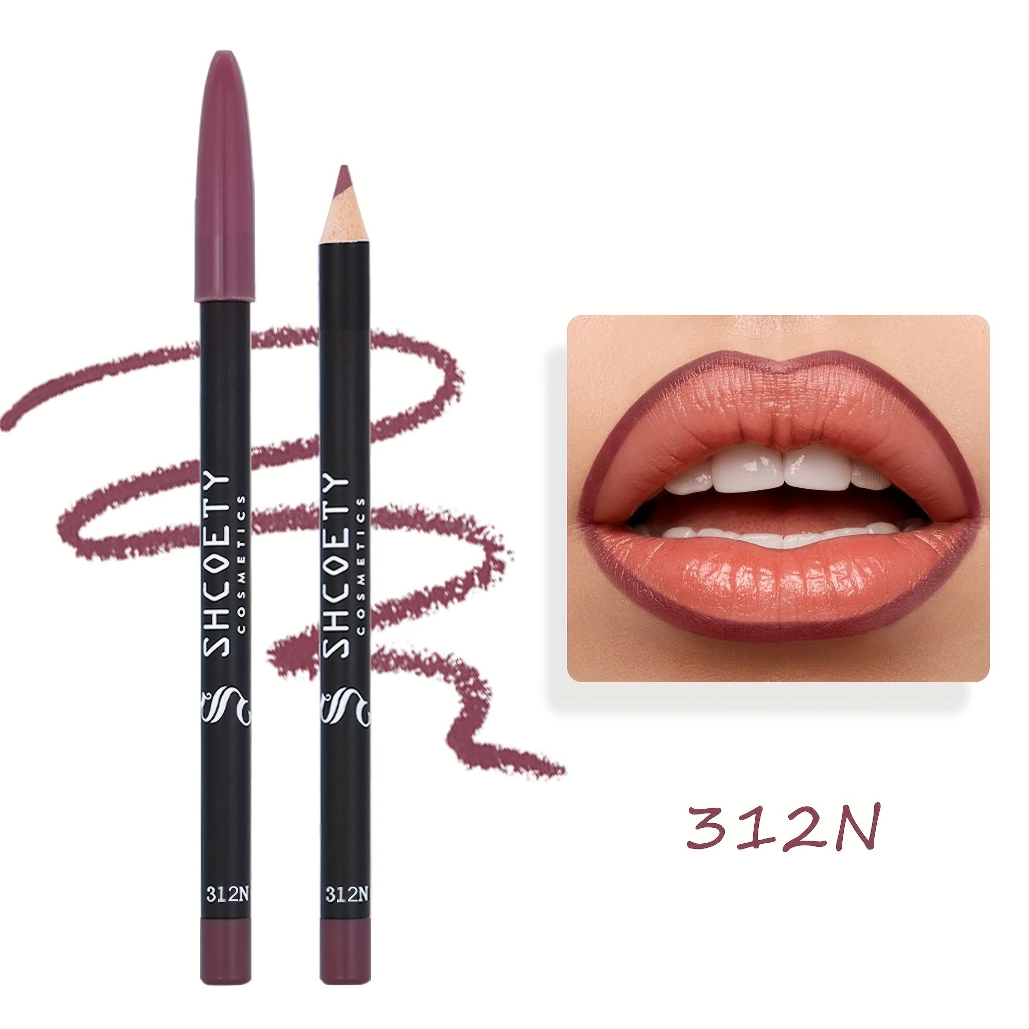 Women Matte Lip Liner Waterproof Long-Lasting 12 Colors Non-Fading Non-Stick Cup