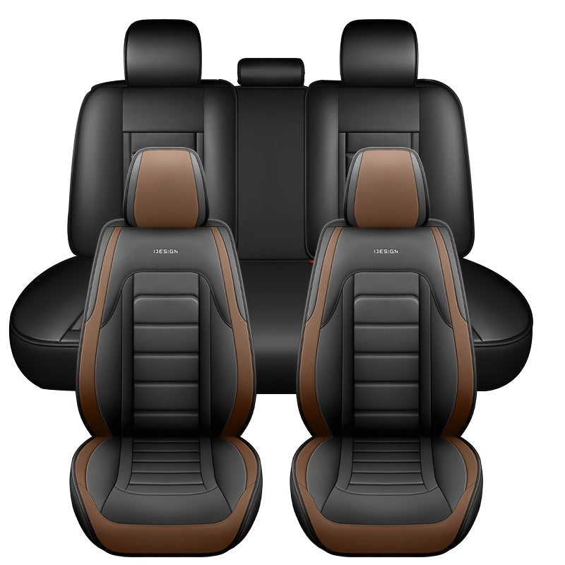 Универсальные накидки на автомобильные сиденья из искусственной кожи для полного покрытия, все сезоны