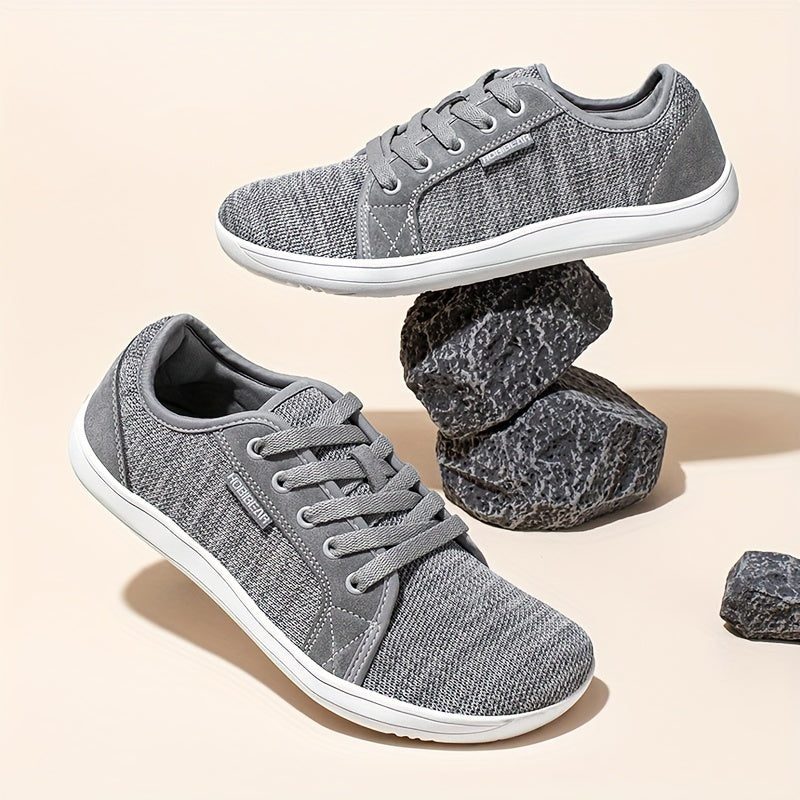 Unisex Wide Toe Trekking Shoes Breathable Mesh Rubber Sole Casual Outdoor Hiking