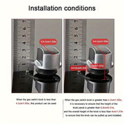 Heat-resistant gas stove knob covers black transparent safety kitchen accessory