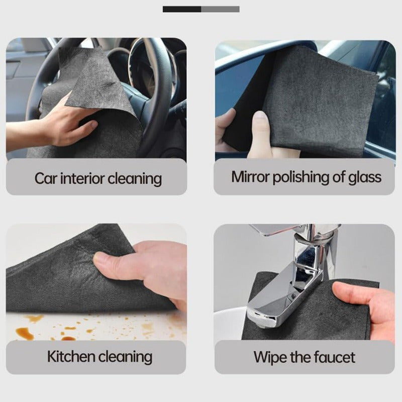 10 ta toza iz qoldirmaydigan mikroto'qimalar to'plami derazalar, shisha, oshxona, hammom, avtomobil, yashash xonasi uchun - Memorialw brendi, to'quv sehrli artishlar, 30x30 sm