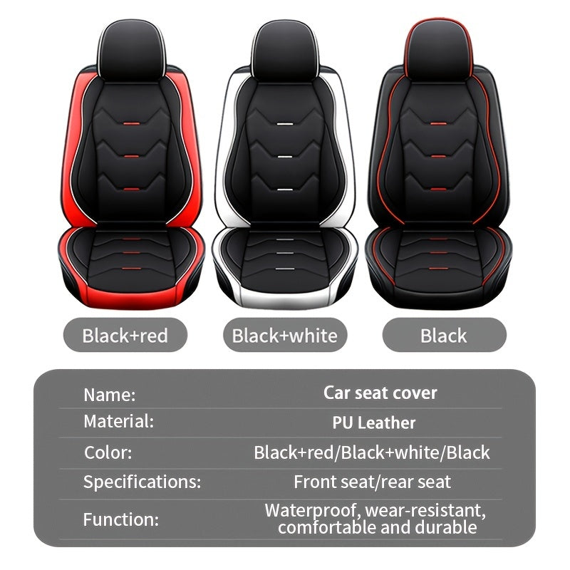 Universal Car Seat Cover PU Leather Cushions Protector for Four Seasons