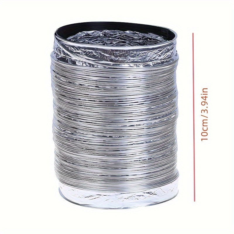 Flexible Aluminum HVAC Ventilation Duct 182.88cm x 10.16cm Diameter Heating Cooling