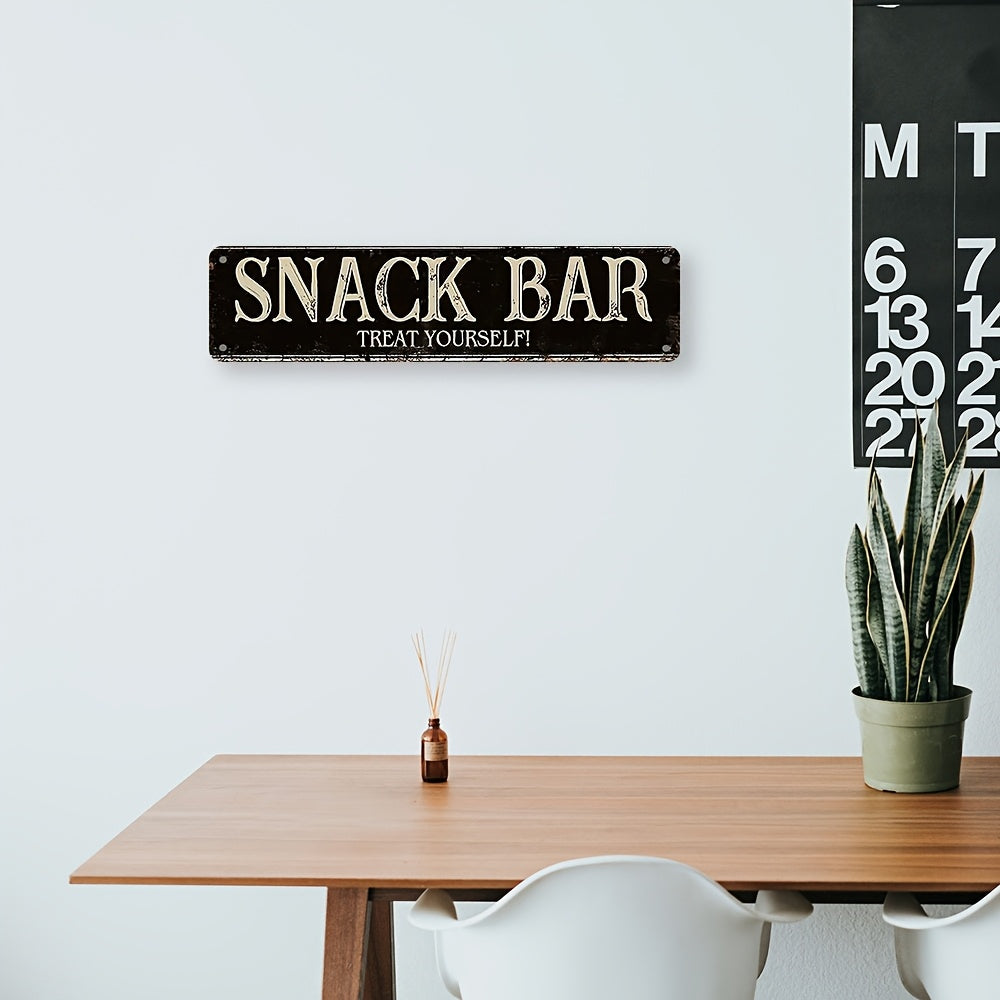 Vintage Bar Sign Metal Wall Art for Man Caves and Home Drinkeries 10x40 cm
