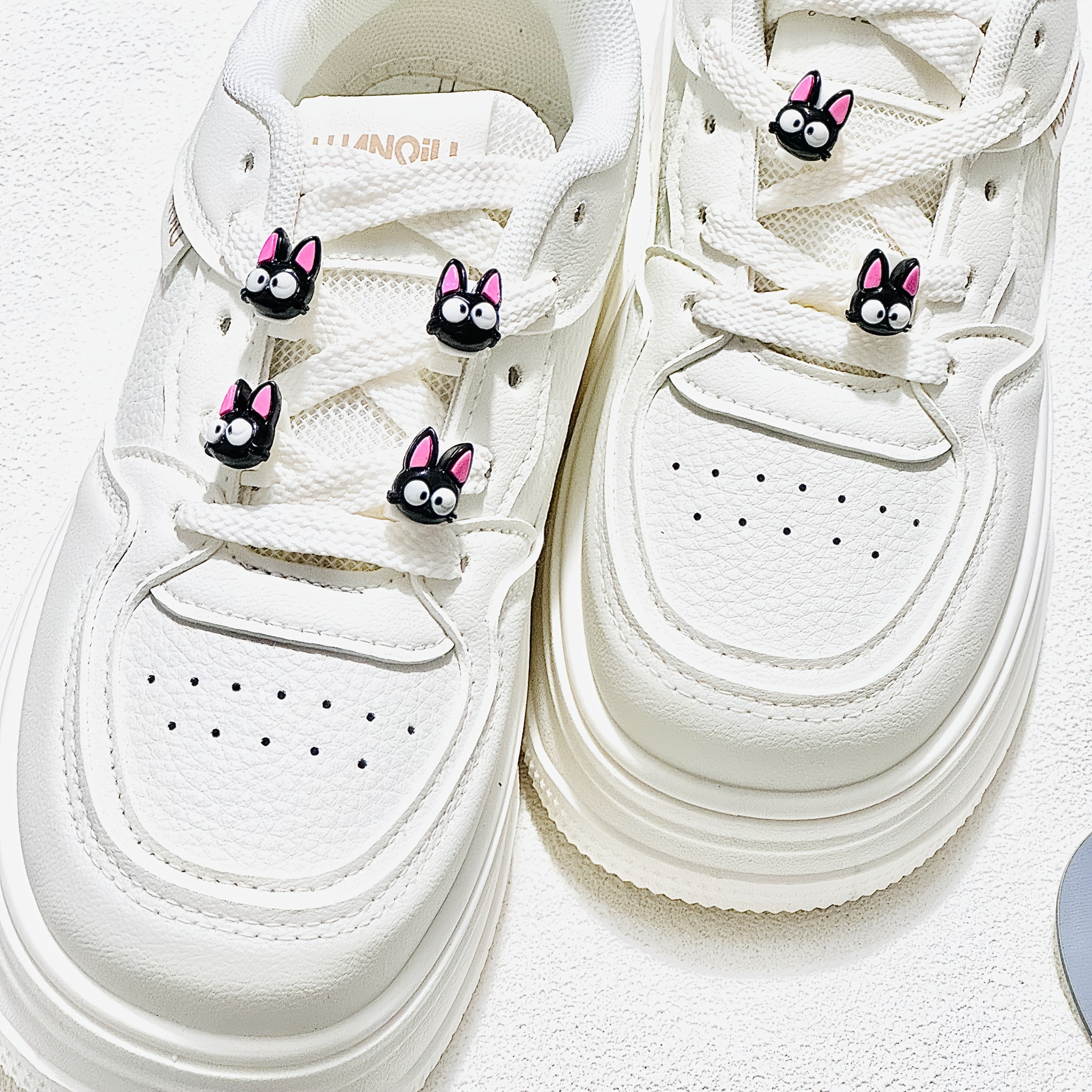 6 Pcs Black Cat Shoe Clips Cartoon Animal Lace Charms Shoe Decorations