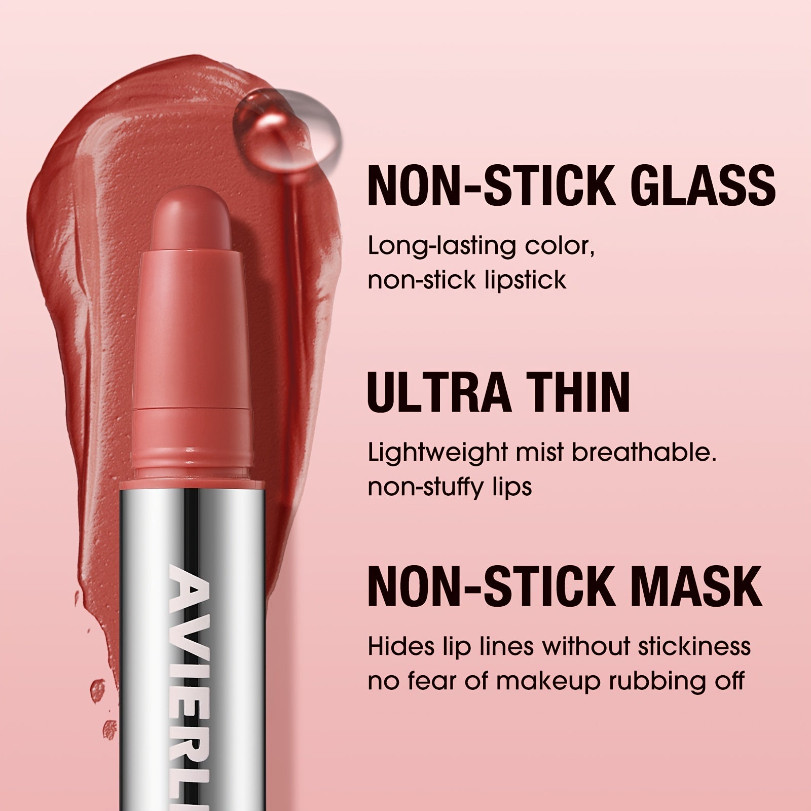 Матовая помада-ручка для взрослых водостойкая, стойкая, увлажняющая в розовом, красном, нюдовом цвете