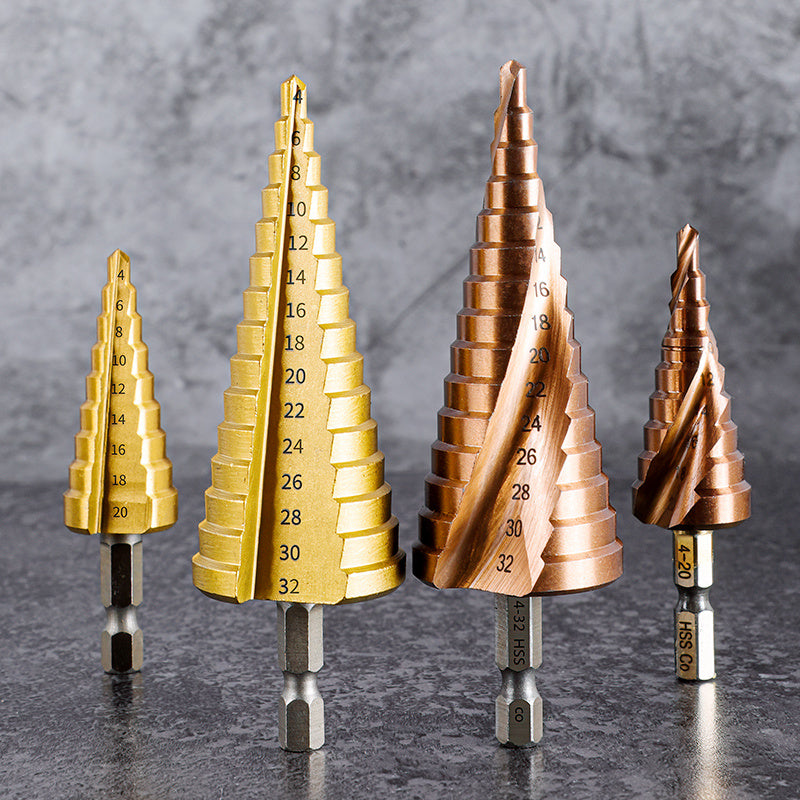 Steel 1/4 Inch Hex Shank Quick Change Cone Drill for Construction and Home Decor