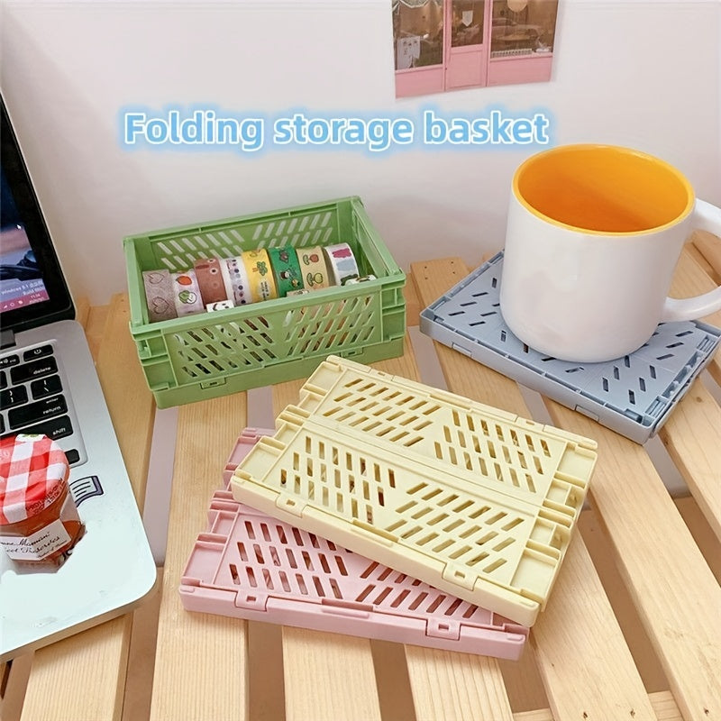 Folding Storage Basket for Stationery and Small Items Stackable Collapsible
