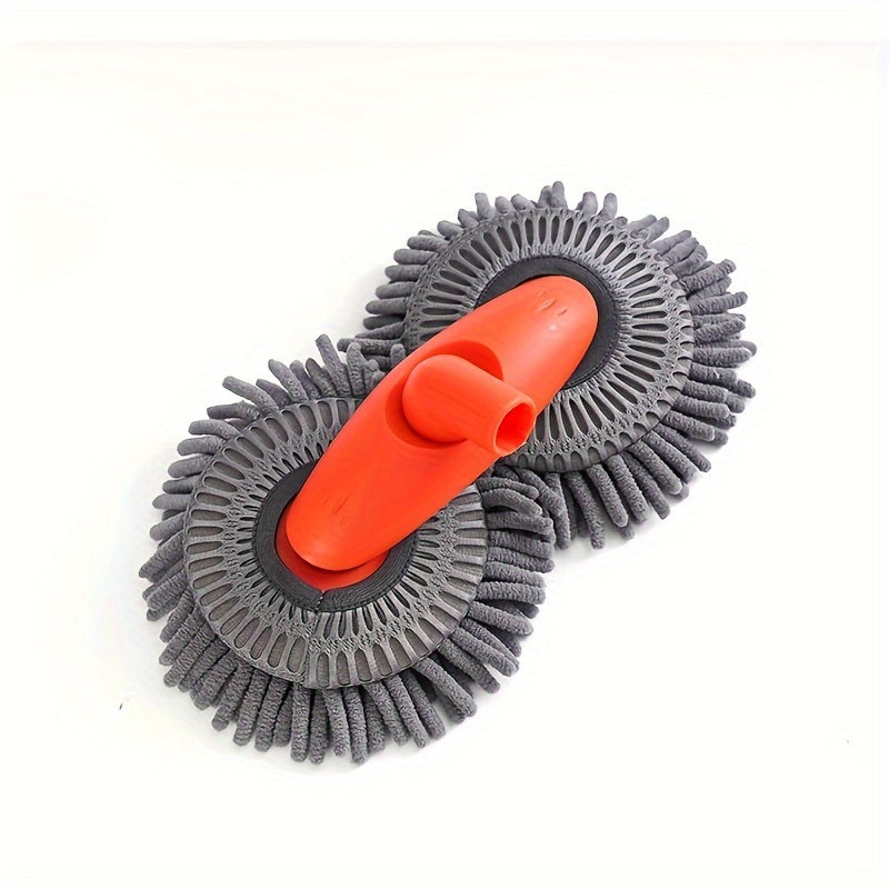 360 Degree Rotating Double Head Car Wash Brush Plastic Durable Auto Cleaning Tool