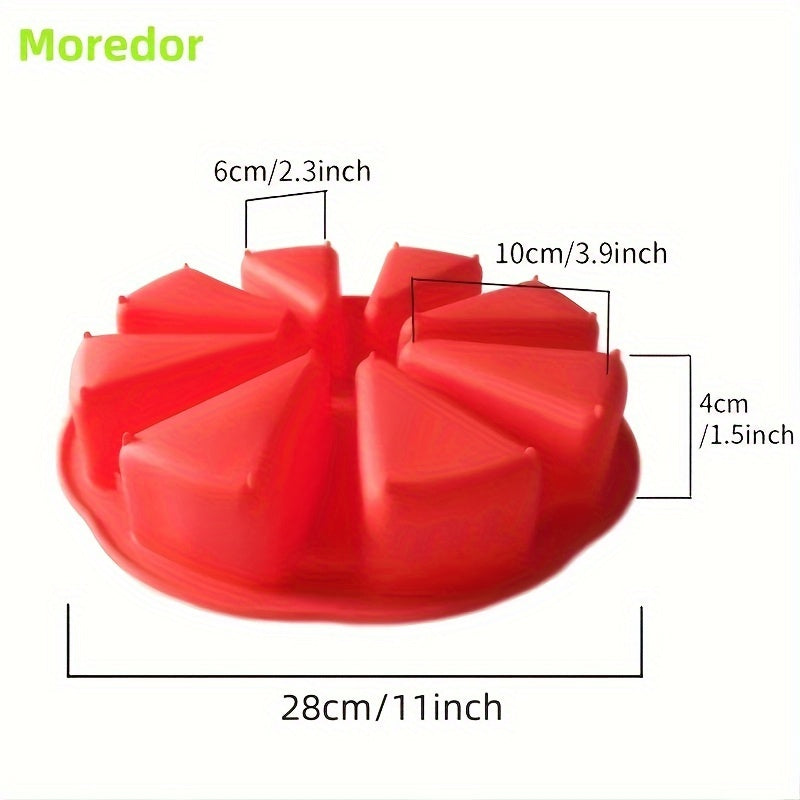 Silicone mold 8 triangular grooves for baking desserts