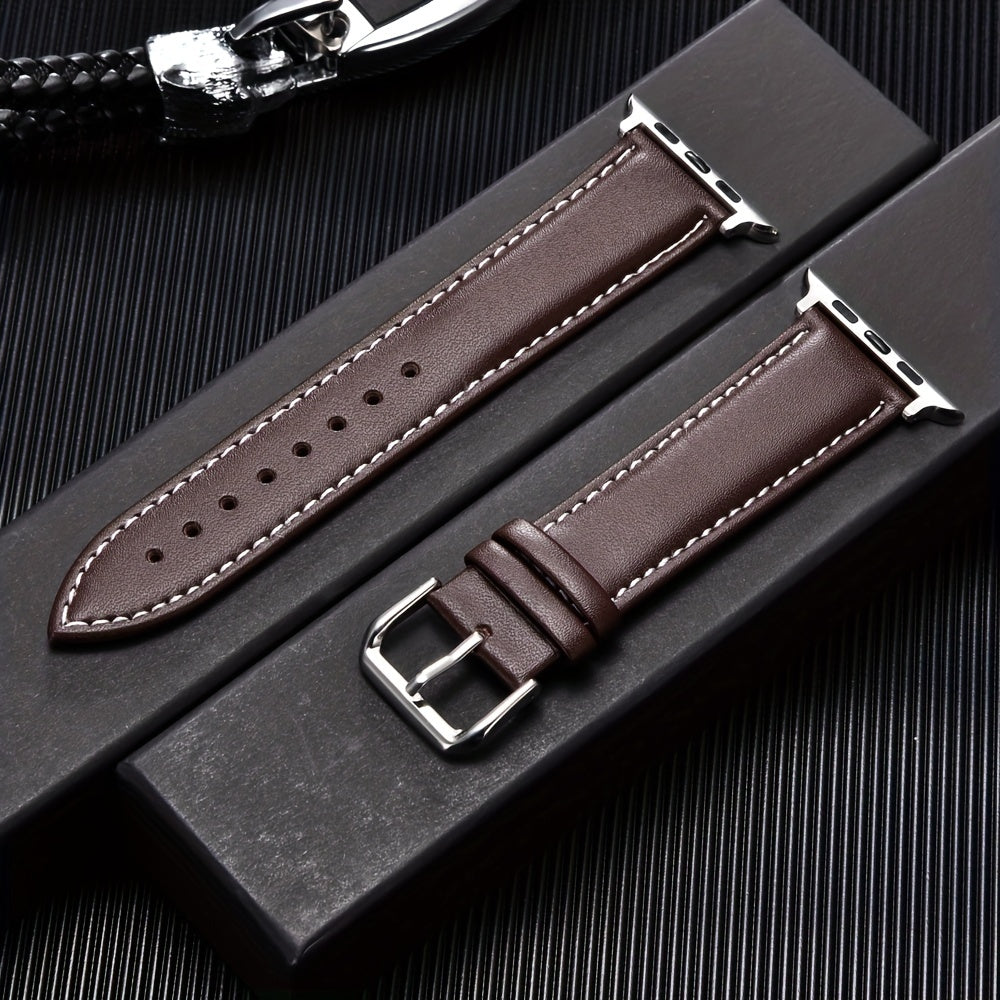 Synthetic Leather Watch Band for Apple Watch Casual Ultra-Soft Adjustable Strap