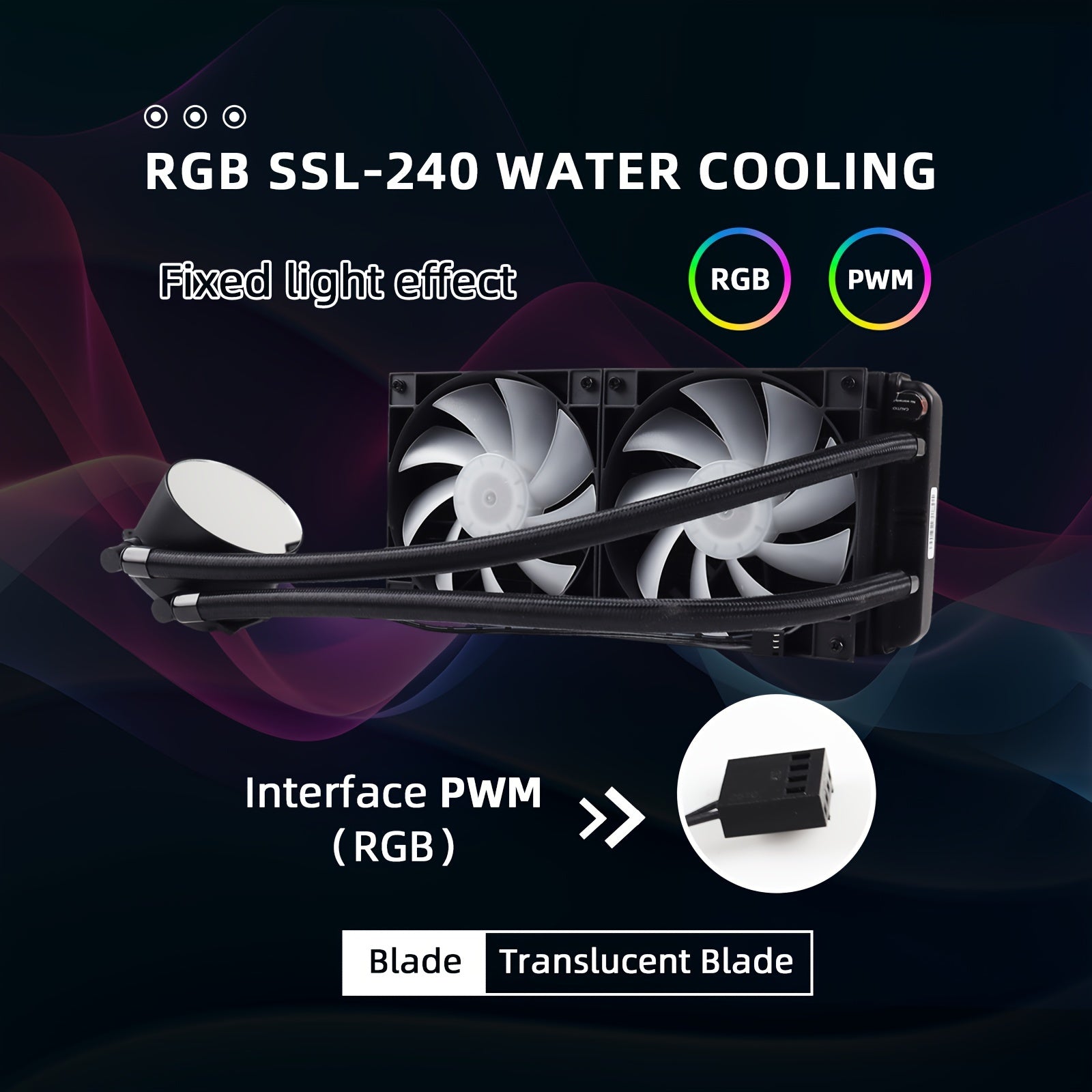 White Water Cooler CPU Cooler RGB ARGB Water Cooling Radiator for LGA 1700 2011 AM4 AM5