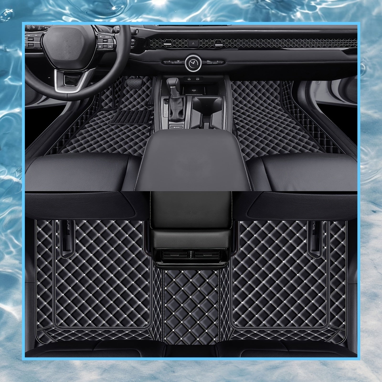 Universal Fit Car Mats Set Waterproof Slip-Resistant Easy to Clean Vehicle Accessories
