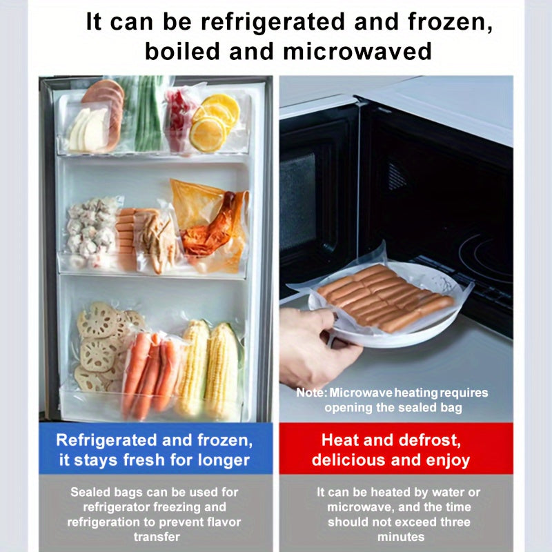 Vacuum Sealing Bags 100 Pack Silk and Polyester Nylon Food Storage Bags