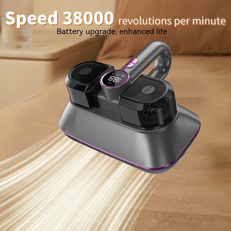 JKuoo yangilangan ikki motorli qo'l vakuumi, 3-in-1 chang qurtlarini olib tashlovchi, 100W/8000Pa kuchli so'rish, LED raqamli ko'rsatkich va turli yuzalar uchun 6000mAh batareya.