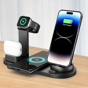 Wireless Charging Station 6-in-1 Fast Wireless Charger for iPhone, Samsung, Android, AirPods, Smartwatch