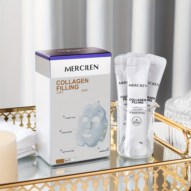 Увлажняющая маска с коллагеном для всех типов кожи, 20 шт., светло-бежевый