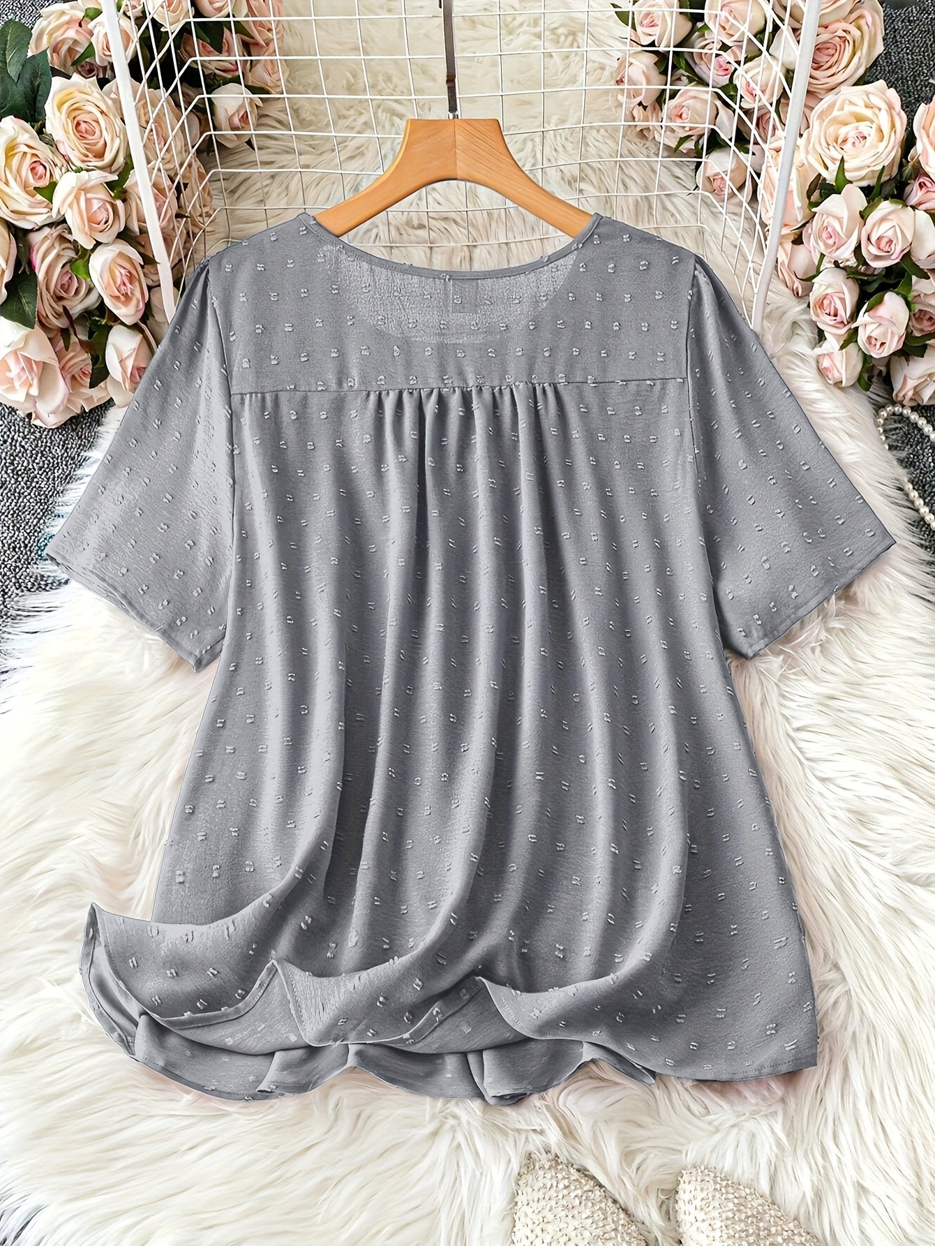 Plus Size Women's Fashion Top, Casual, Comfortable, Loose Fit