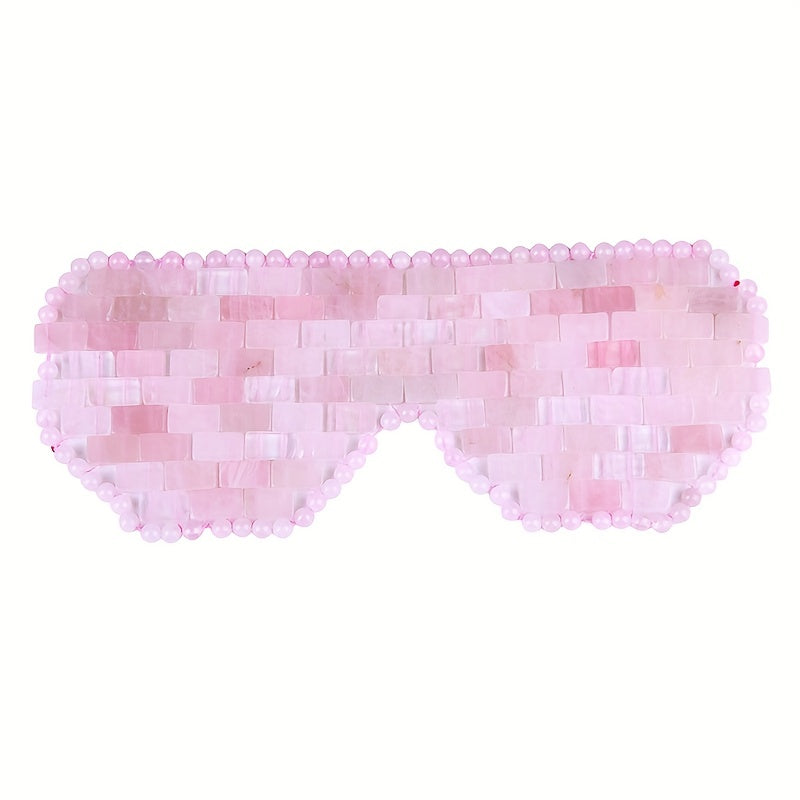 Natural Stone Eye Mask Rose Quartz Amethyst Obsidian Green Aventurine Yellow Tiger Eye Relaxation Sleep Mask