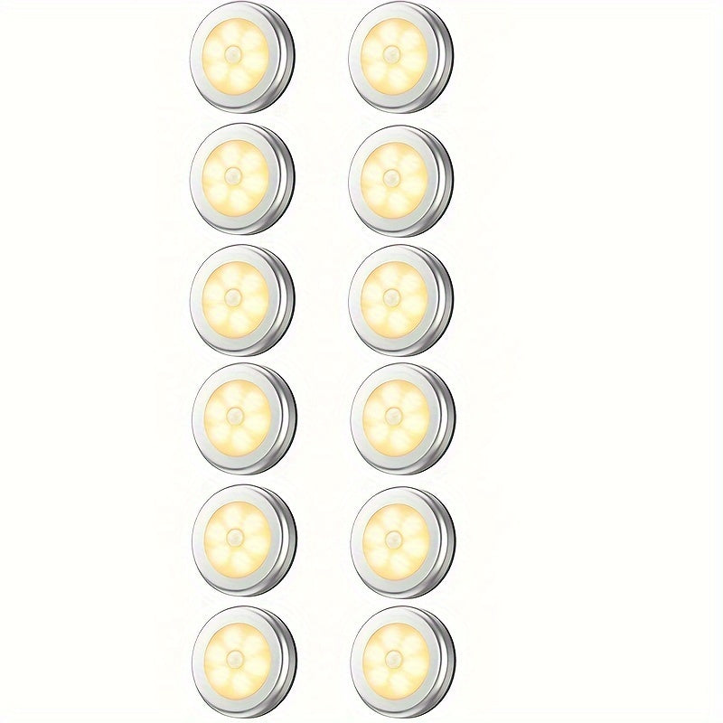 Conjunto de 3, 6, 9 o 12 luces de sensor de movimiento con batería para uso doméstico