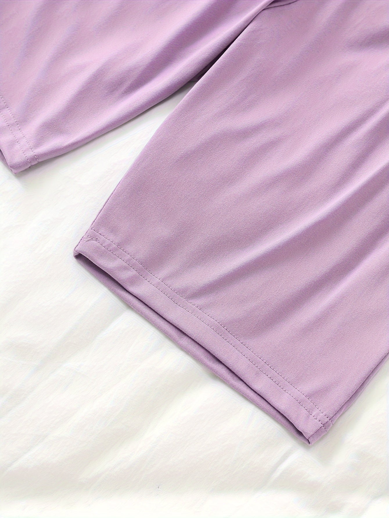 Pantalones cortos de dormir casuales para mujer de talla grande, color sólido, con cintura elástica, ropa de descanso