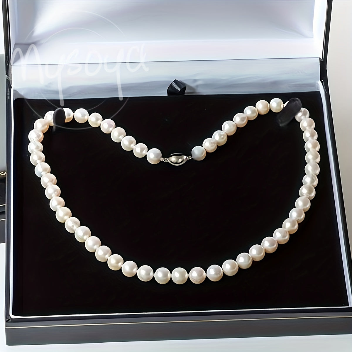Natural Freshwater Pearl Necklace 11-13mm Large Pearls Gift Box for Women or Men