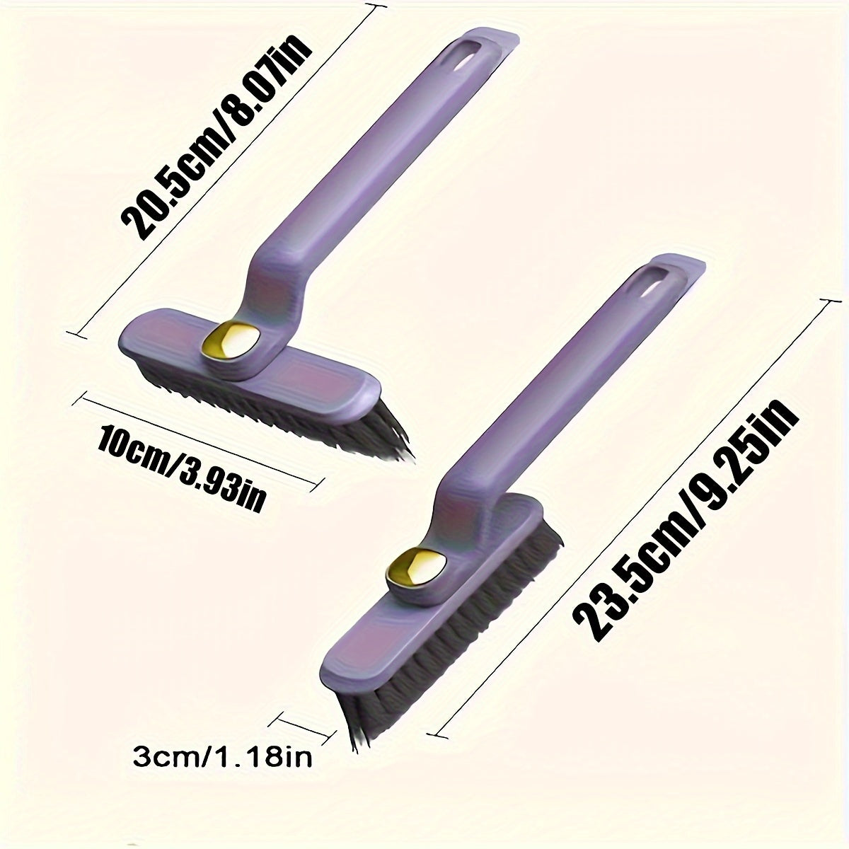 360-Degree Rotating Cleaning Brush Set with Clip and Scraper for Bathroom Kitchen