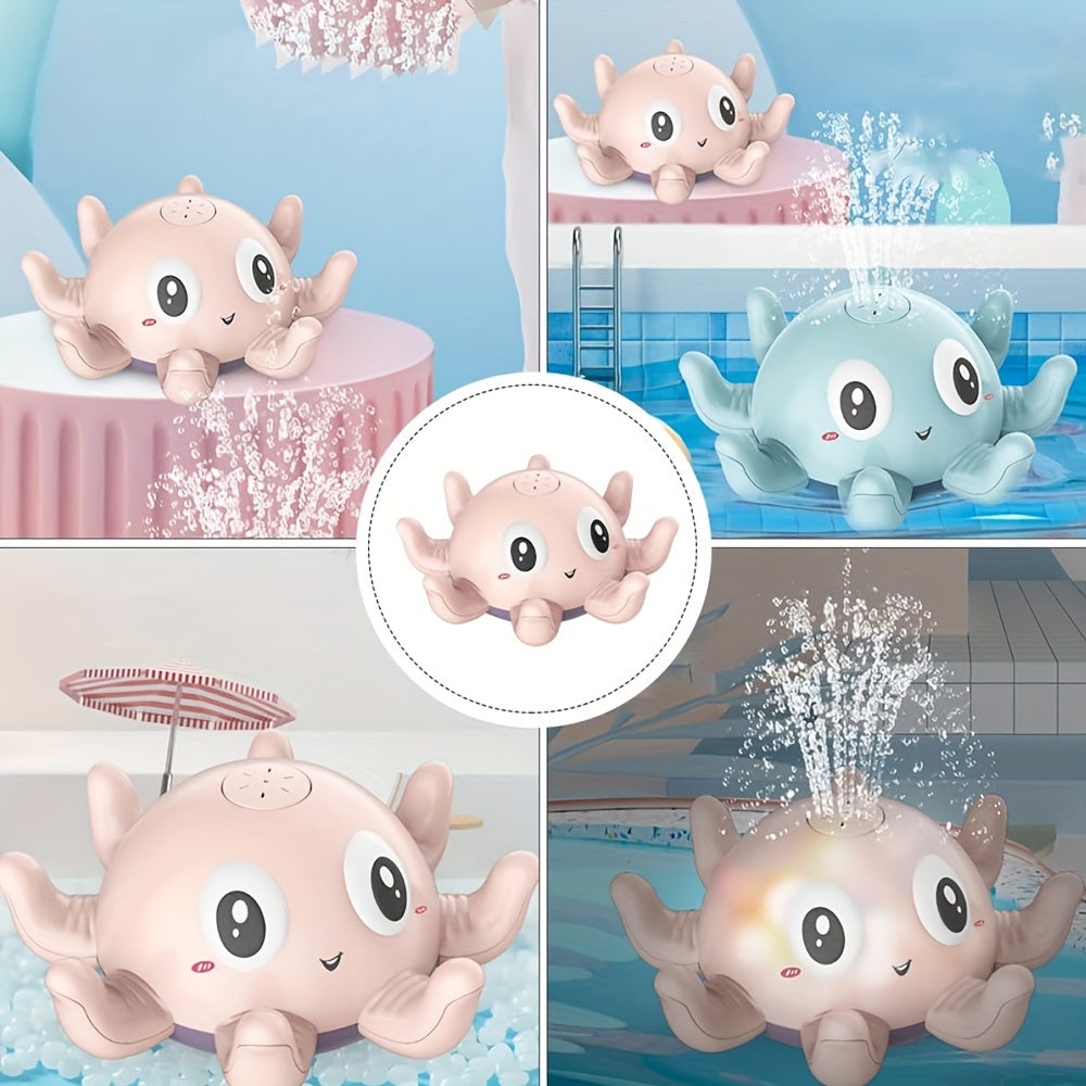 Yoshlar uchun Interaktiv Oktopus Sprinkler Vannasi O'yinchoq - Rang-barang Dengiz Yaratilishi Dizayni bilan Yoritilgan Suv O'yinchoqi, Vannalarda, Havzalarda yoki Hammomda Yangi Tug'ilganlar va Bolalar uchun Ideal.