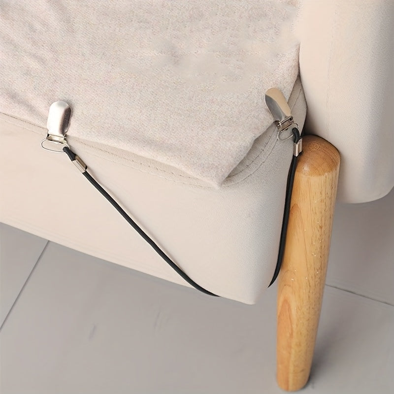 Elastic Bed Sheet Straps with Adjustable Holders Universal Fit for Mattress Sofa Couch