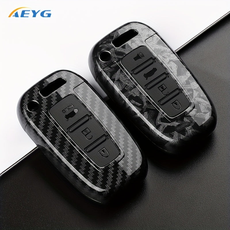 Car Key Cover Carbon Fiber Style ABS Remote Fob for SUV Sedan