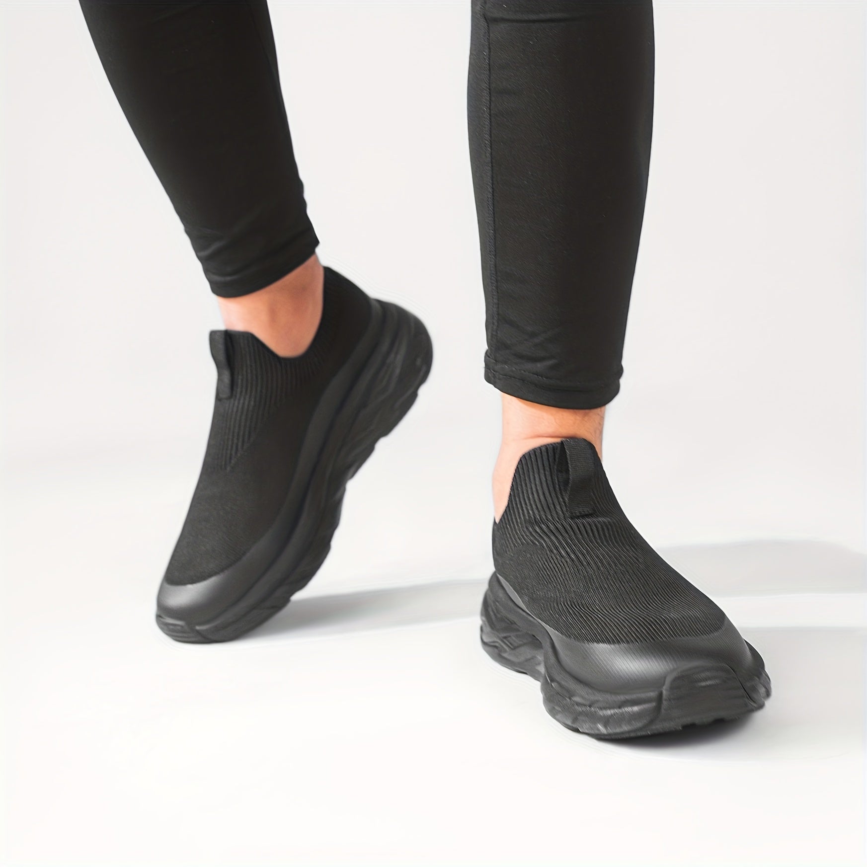 Men's Breathable Slip-On Sock Shoes Casual Sneakers for Outdoor Walking Jogging Camping