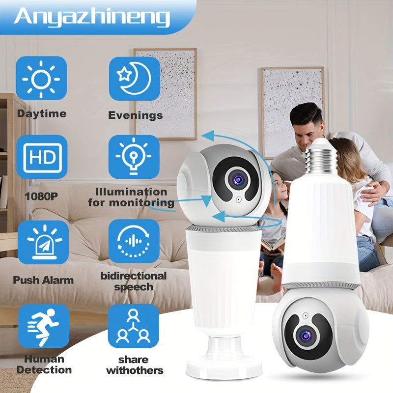 Wireless Security Camera with 360° Pan, Night Vision, Two-Way Audio and App Control
