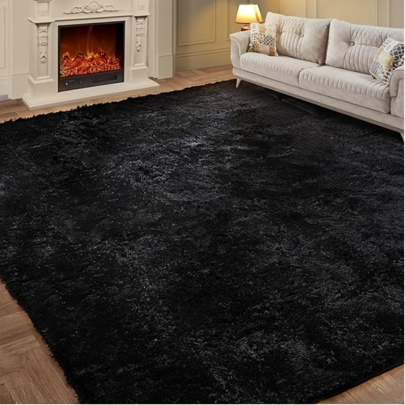 Shaggy Area Rug Non-Slip Stain-Resistant Polyester Indoor Carpet