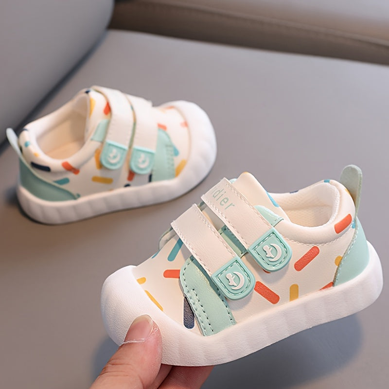 Zapatillas de lona de bebé para niños y niñas, microfibra, cuero sintético, antideslizantes, para interior y exterior, primavera y otoño