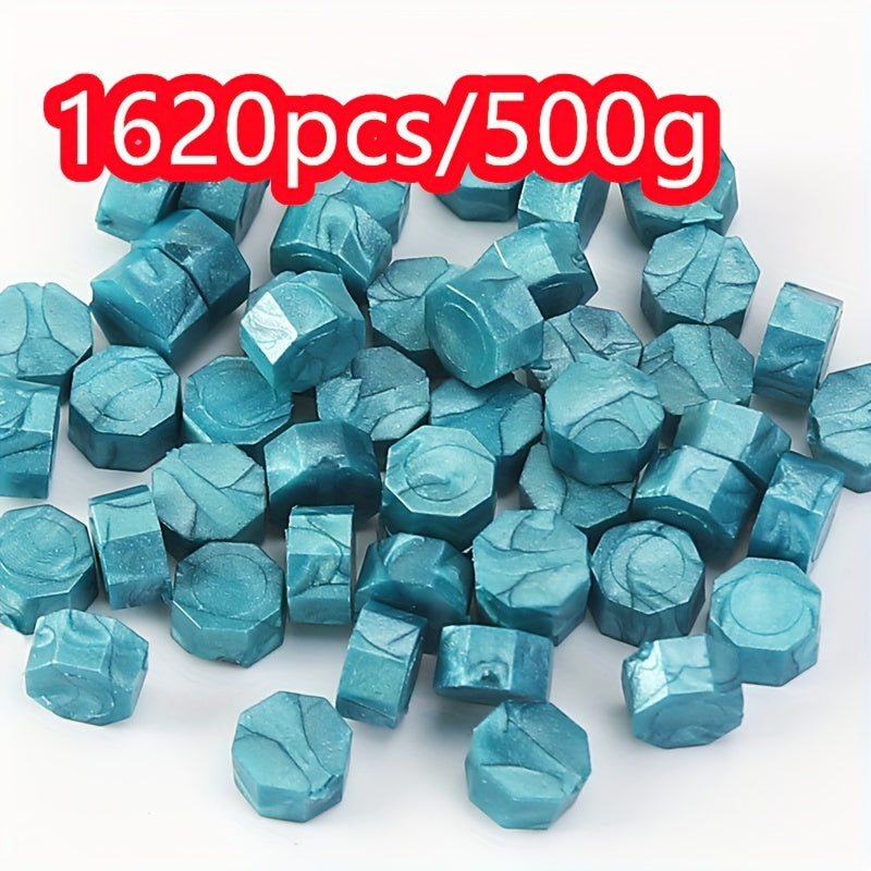 1620pcs 500g Octagonal Sealing Wax Particles for Envelope Gift Box DIY Retro Bulk Sealing Wax