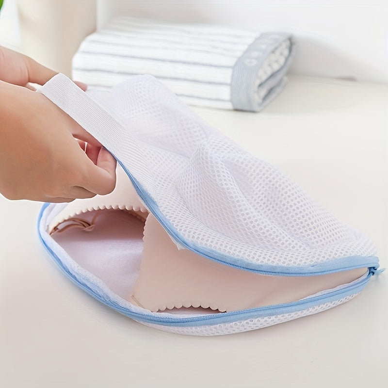 Mesh Laundry Bag with Zipper for Delicate Clothing Durable Round Woven Material
