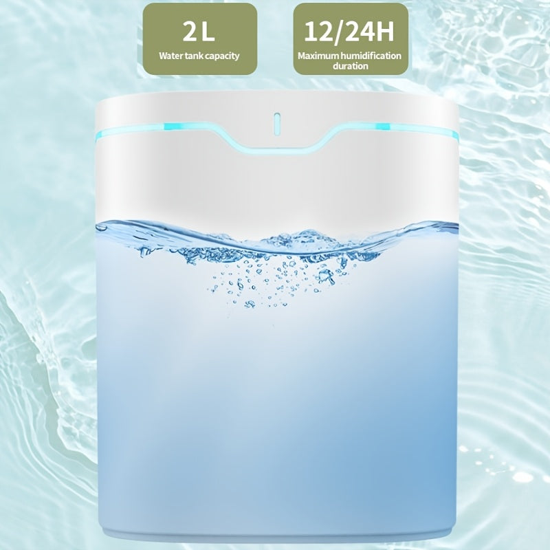 Large Capacity Double Spray Humidifier 2000ml USB Timer Bedroom Office