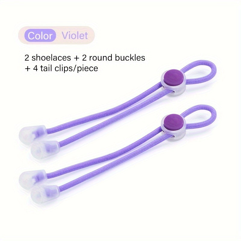 Unisex Elastic No-Tie Shoelaces with Adjustable Buckles for Sneakers