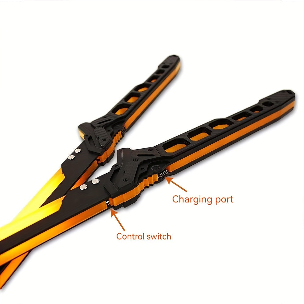 LED Illuminated Samurai Sword Replica 80cm Acrylic Cyberpunk Katana for Cosplay Party Photography