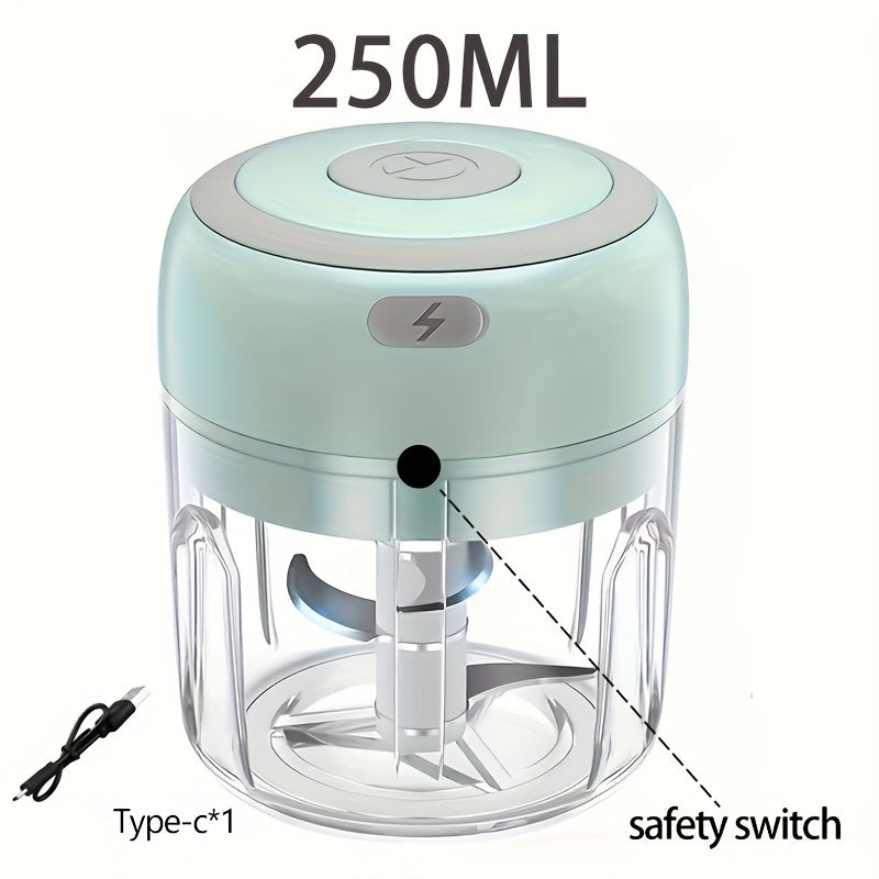 Mini Electric Garlic Chopper USB Food Grinder Vegetable Crusher Durable Compact Kitchen Tool