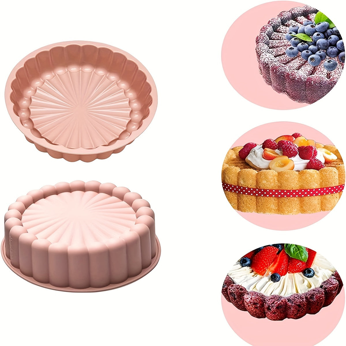 Nonstick Silicone Cake Mold 19.99cm for Weddings Birthdays and More
