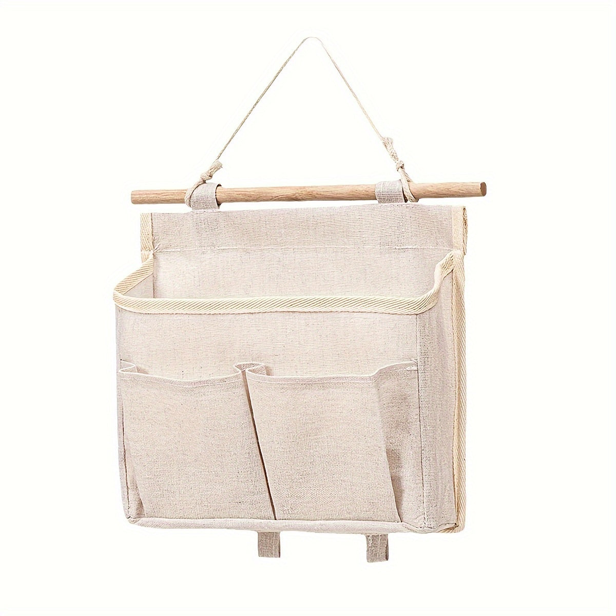 Multi-Functional Fabric Wall-Mounted Storage Organizer for Bedroom Dorm Gray or White