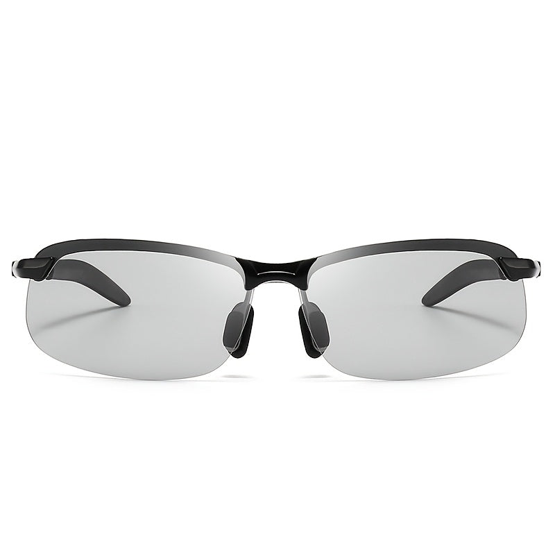 Unisex Zinc Alloy Photochromic TAC Night Dual-Vision Glasses Casual Style