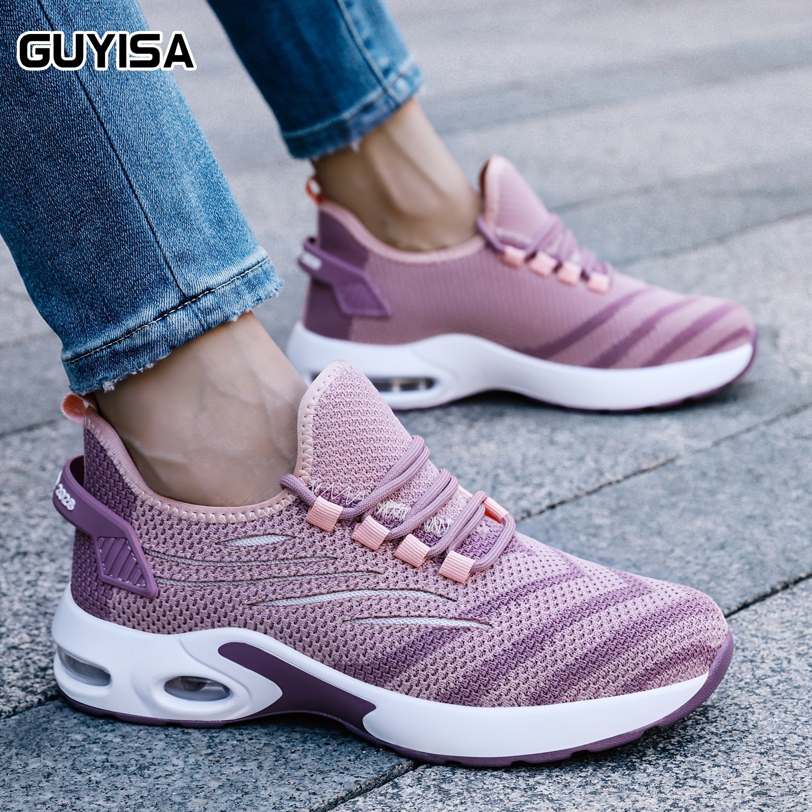 Women's Breathable Knit Safety Shoes Steel Toe Puncture-Resistant All-Season