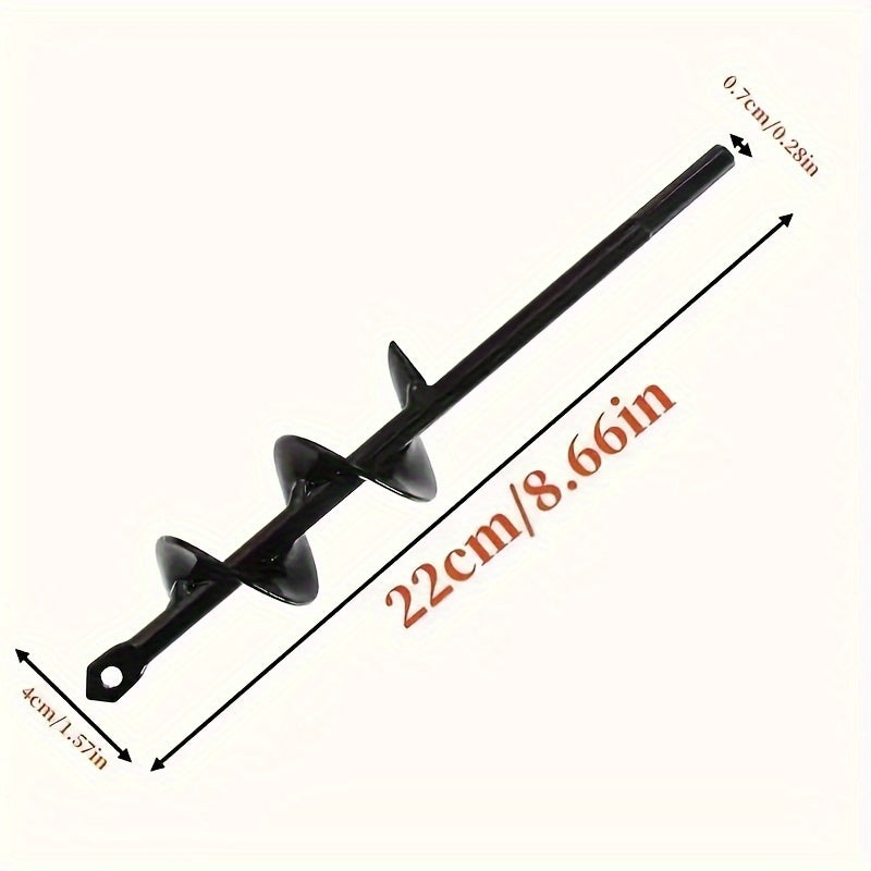 Metal Garden Spiral Drill Bit for Planting No Electricity Needed Solid Steel Auger for Bulbs and Bedding Plants