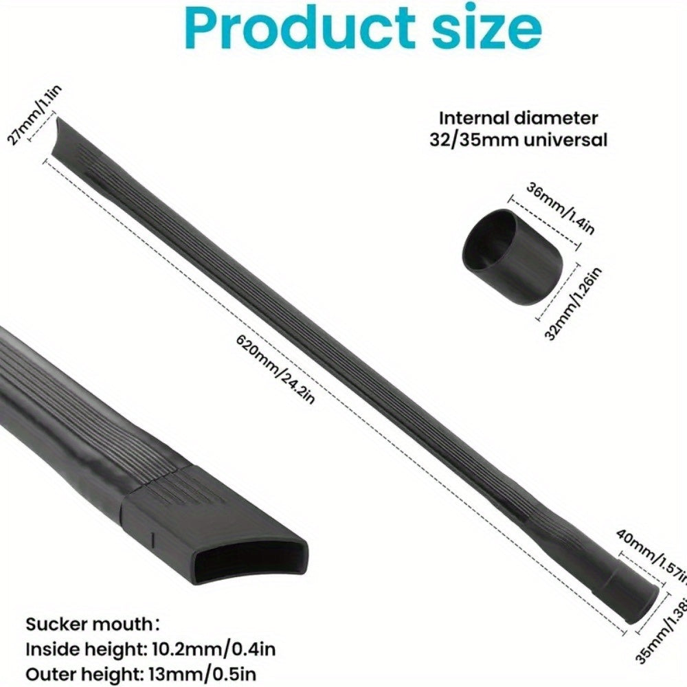 Universal Vacuum Cleaner Narrow Gap Nozzle 25.59 Inch Slim Plastic Attachment