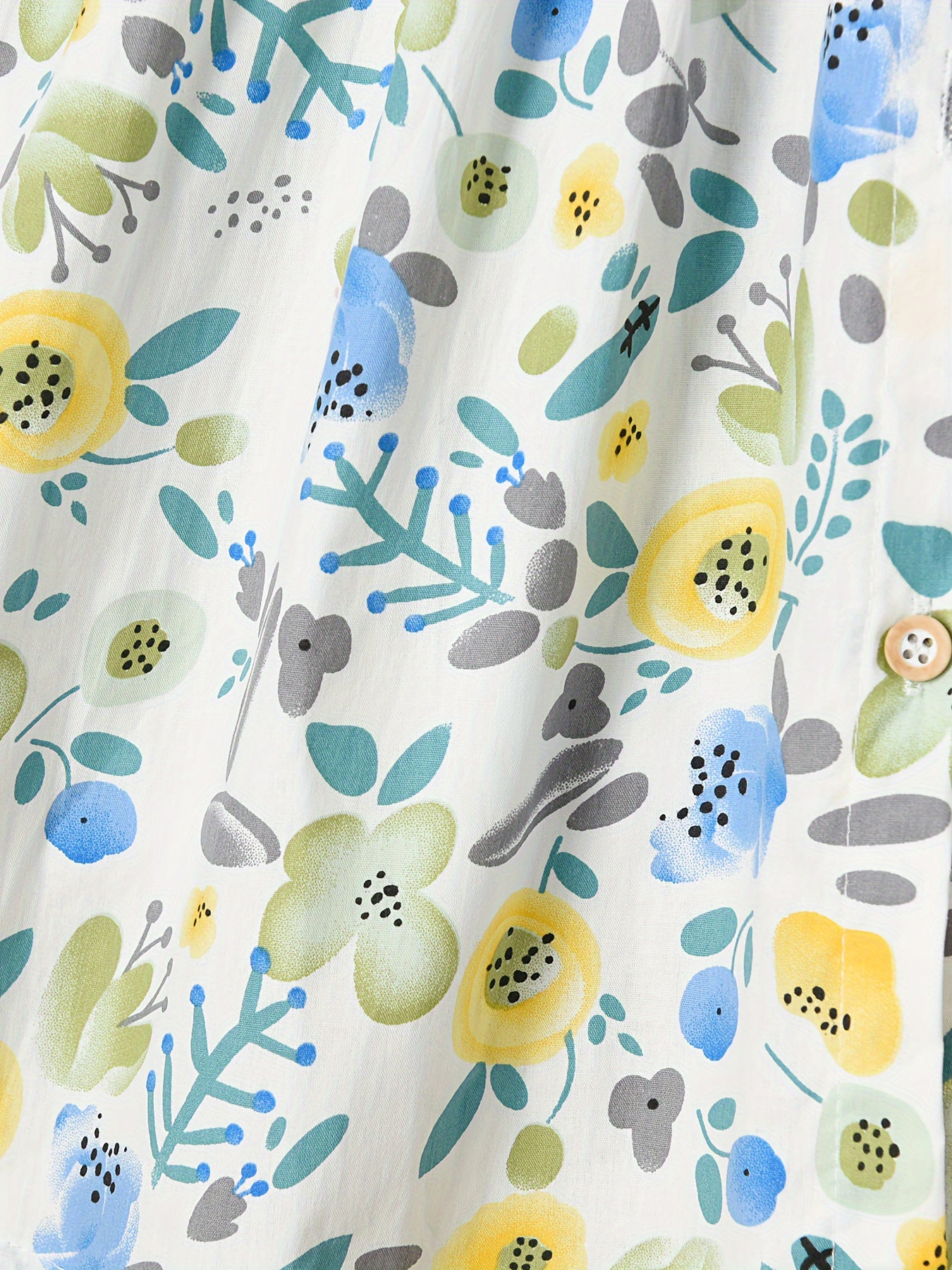 Qizlar uchun yozgi partiya sovg'asi uchun gullar bosma paxta qolsiz ko'ylak