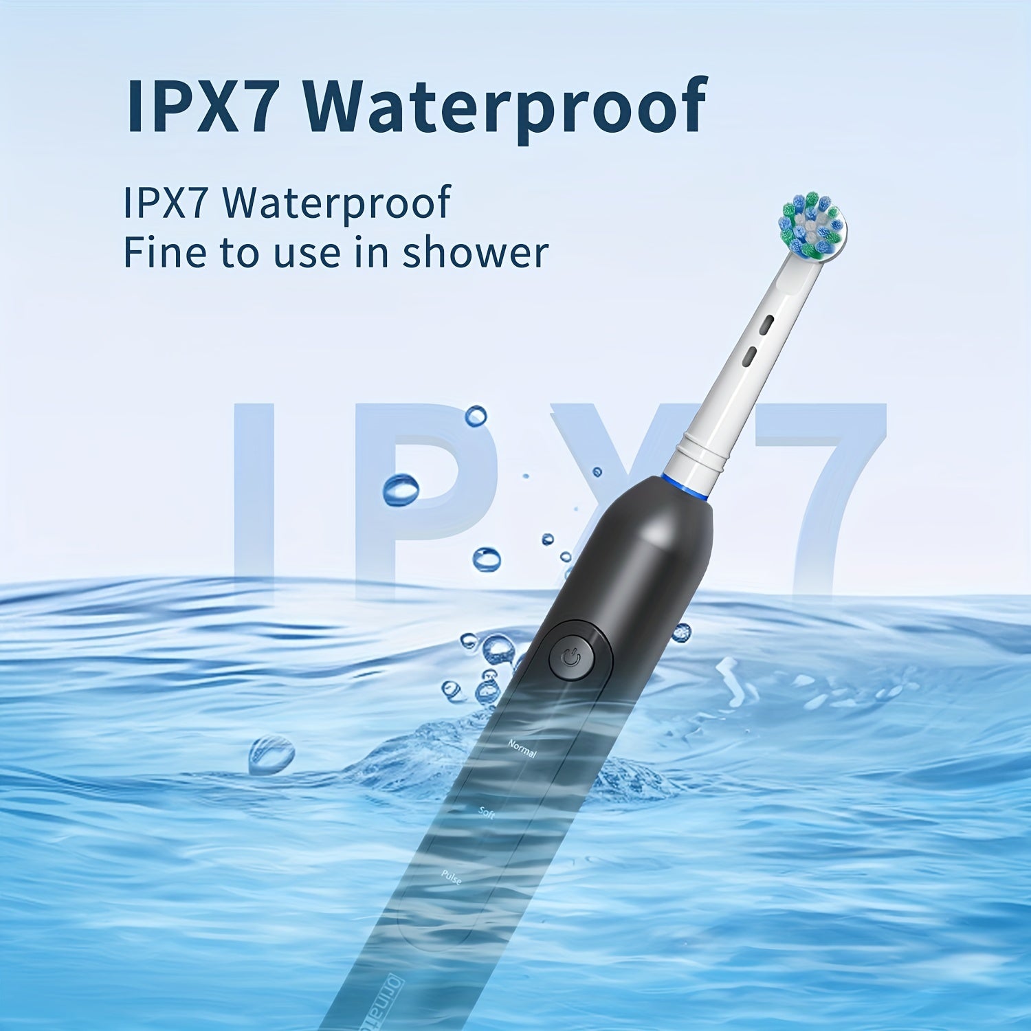 Cepillo de dientes eléctrico para adultos con 3 modos, batería recargable, estuche de viaje