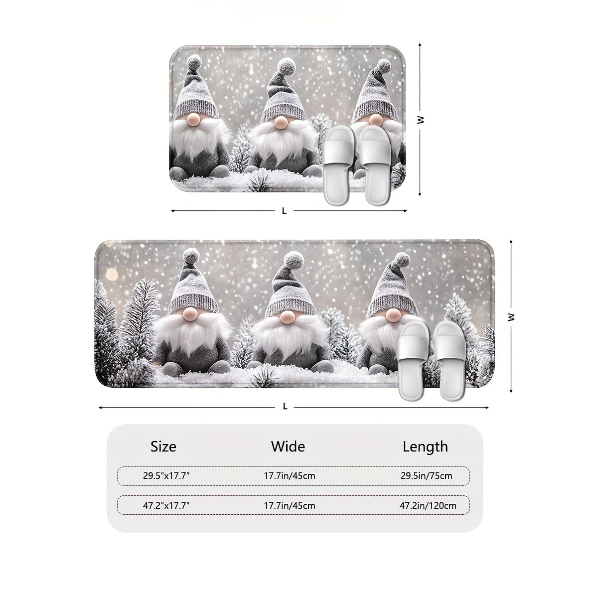 Rojdestvo Gnome eshigi mato, sirtdosh bo'lmagan, ichki va tashqi foydalanish uchun, mashinada yuviladigan polyester