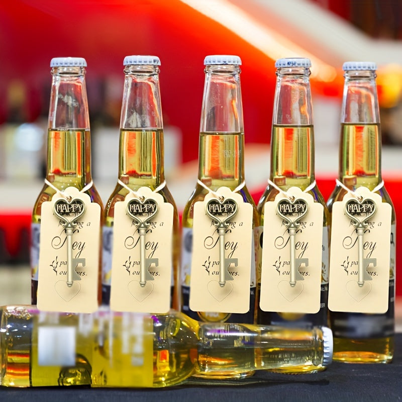 Key-Shaped Metal Bottle Opener for Kitchen, Party, Gift, and Holiday Use